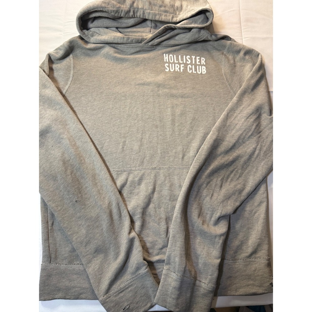 Hollister Surf Club Gray Hoodie Sweatshirt Men Casual Pullover Hooded Top